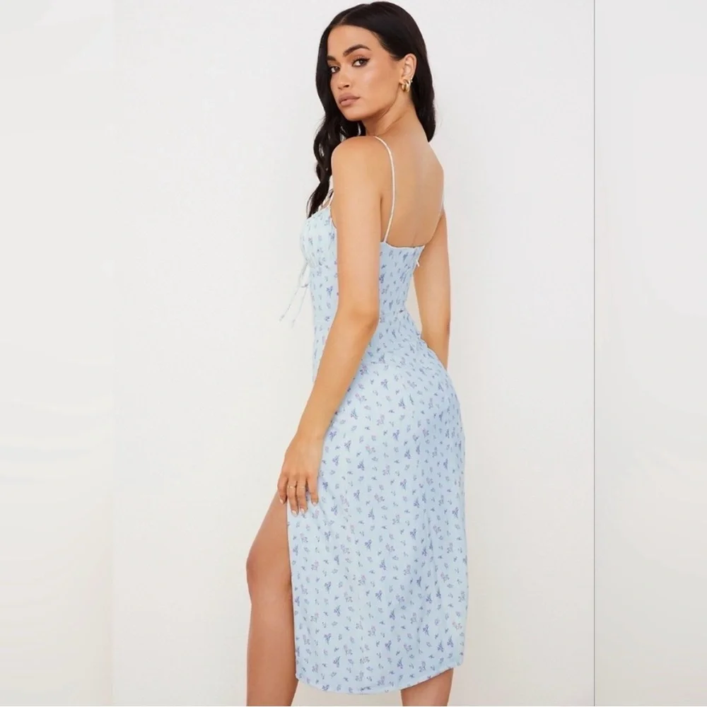 House of CB Light Blue Floral “ Carina” dress - Picture 3 of 10